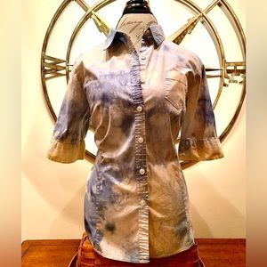 Upcycled LLBean button down, Woman’s XL